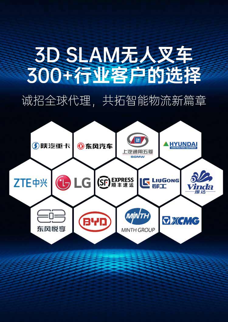 3D SLAM无人叉车，300+ 行业客户的选择，诚招全球代理，共拓智能物流新篇章！